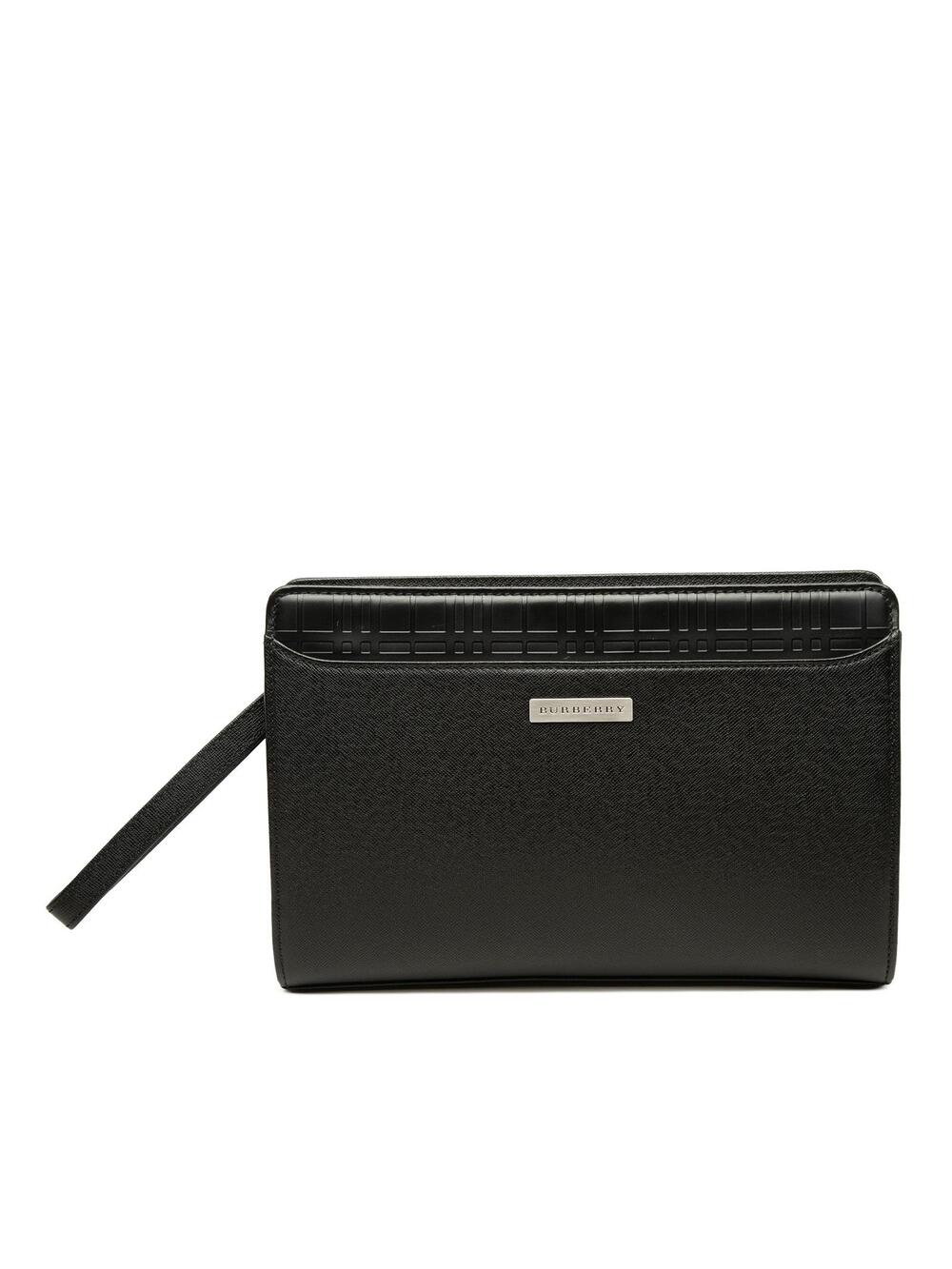 Burberry Check Embossed Leather Trimmed #362715B31B